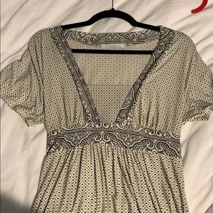Black & cream tunic top